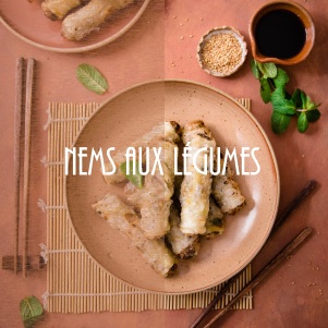 Nems vegan aux légumes - Vietnam food photography
