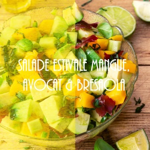 Salade mangue, avocat et bresaola - photography